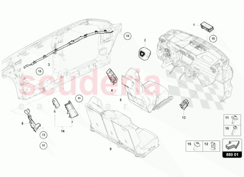 Part Diagram for Lamborghini 4ML880204D