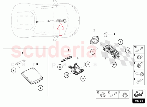 Part Diagram for Lamborghini 4S0599438A