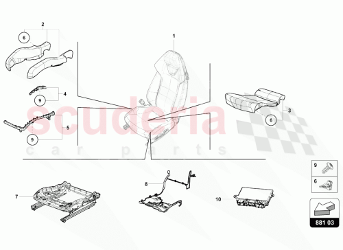 Part Diagram for Lamborghini 4T0898031A
