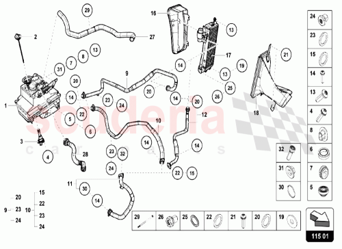 Part Diagram for Lamborghini 4S0115223B