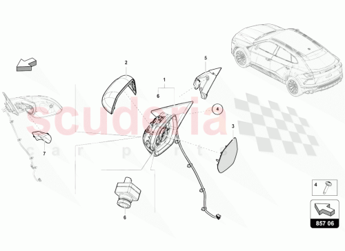 Part Diagram for Lamborghini 4M8857535K