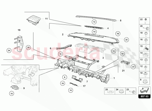 Part Diagram for Lamborghini 4T1858003G