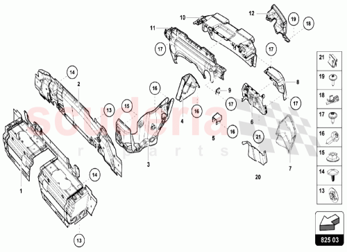 Part Diagram for Lamborghini 4S0825708A
