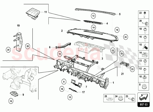 Part Diagram for Lamborghini 4T1857003A