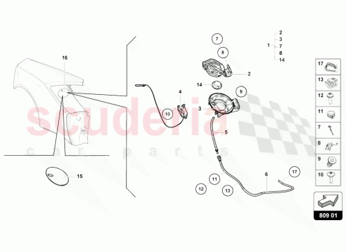 Part Diagram for Lamborghini 4T0809974A