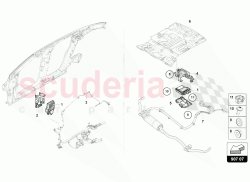 Part Diagram for Lamborghini 4M0501143M
