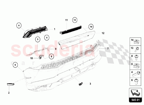 Part Diagram for Lamborghini 4T0853252A