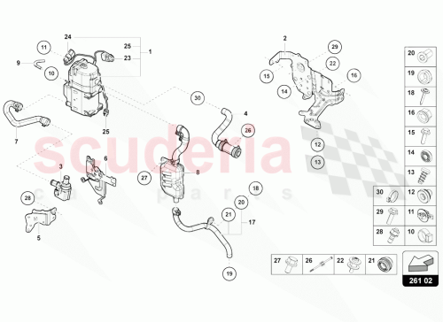 Part Diagram for Lamborghini 4M0261125K