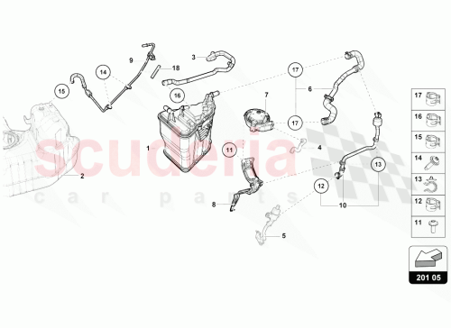 Part Diagram for Lamborghini 4S0201384C
