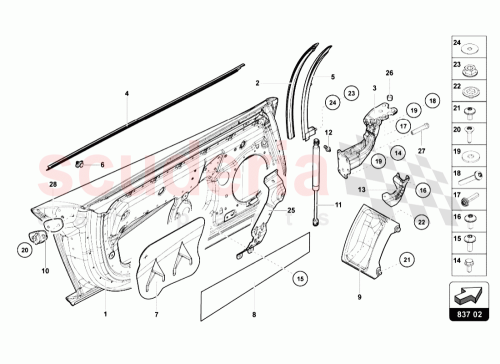 Part Diagram for Lamborghini 470831122B