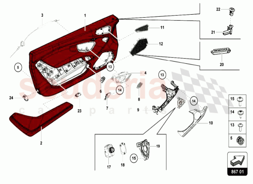 Part Diagram for Lamborghini 4T0867172C