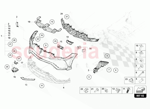 Part Diagram for Lamborghini 4ML807283