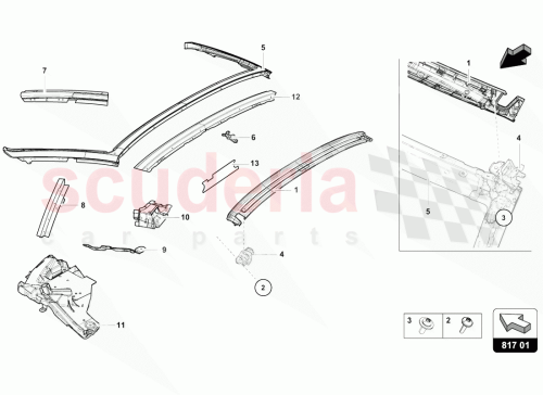 Part Diagram for Lamborghini 4T7817029B