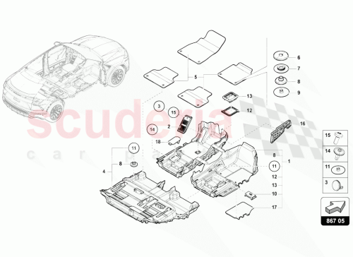 Part Diagram for Lamborghini 4M0713633