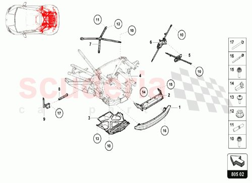 Part Diagram for Lamborghini 4T0807313B