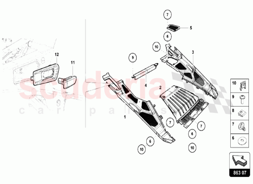 Part Diagram for Lamborghini 4T0863082E