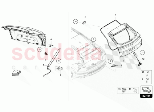Part Diagram for Lamborghini 4ML827025A