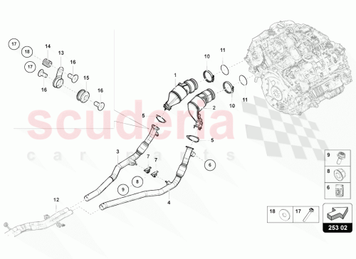 Part Diagram for Lamborghini 4M0254252M
