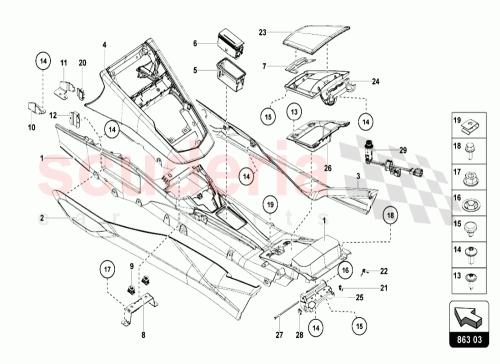 Part Diagram for Lamborghini 470863668E
