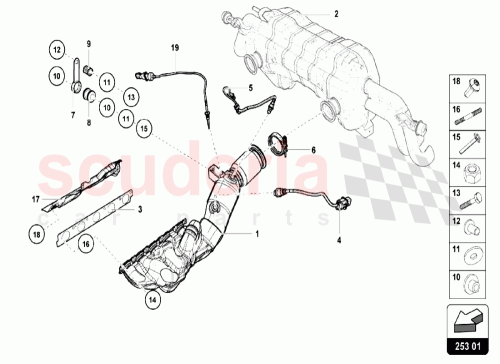 Part Diagram for Lamborghini 3B0253149