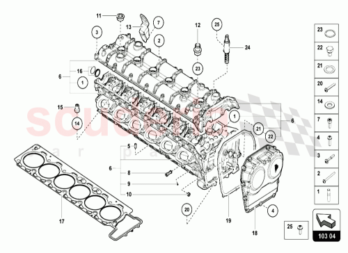 Part Diagram for Lamborghini 07M109091D