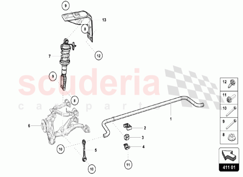 Part Diagram for Lamborghini 4T0412019AJ