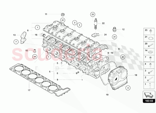 Part Diagram for Lamborghini 07M109185