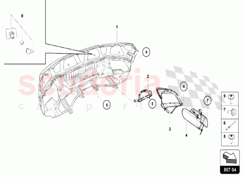 Part Diagram for Lamborghini 4T0253698E