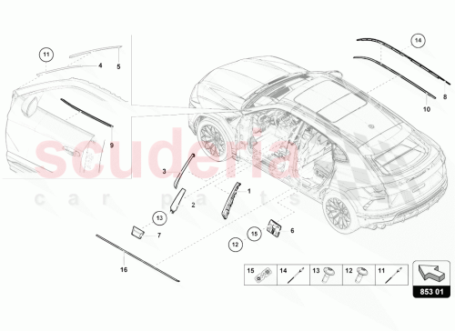 Part Diagram for Lamborghini 4ML853289T94
