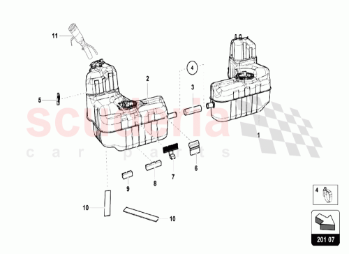 Part Diagram for Lamborghini 4S0201365G
