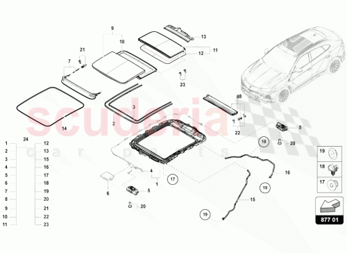 Part Diagram for Lamborghini 4M8877401