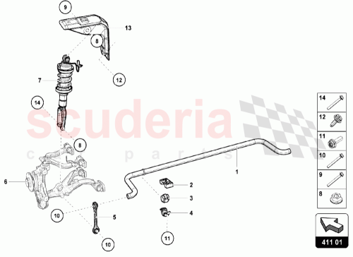 Part Diagram for Lamborghini 420411031A