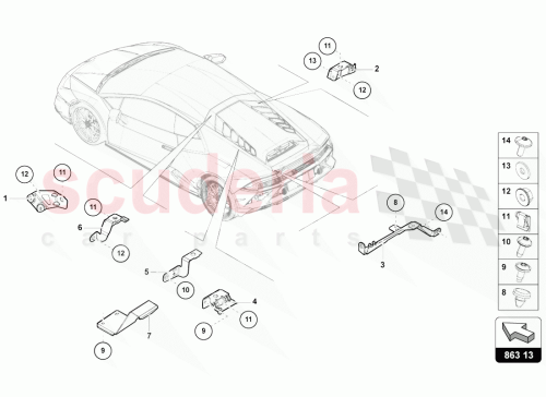 Part Diagram for Lamborghini 4T0864287A