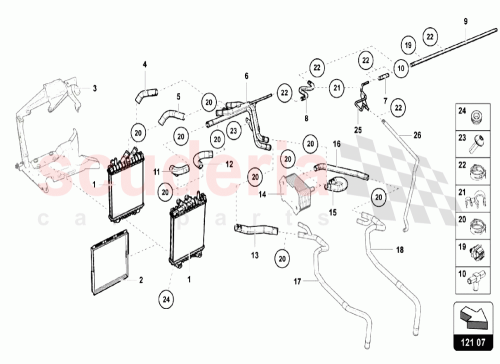 Part Diagram for Lamborghini 3B0971848B
