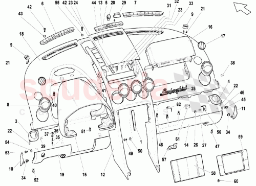 Part Diagram for Lamborghini 402858794AA