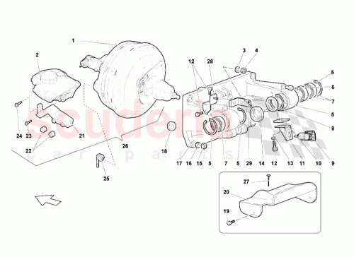 Part Diagram for Lamborghini 3D0611301B