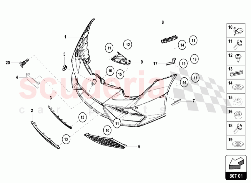 Part Diagram for Lamborghini 4T0807639