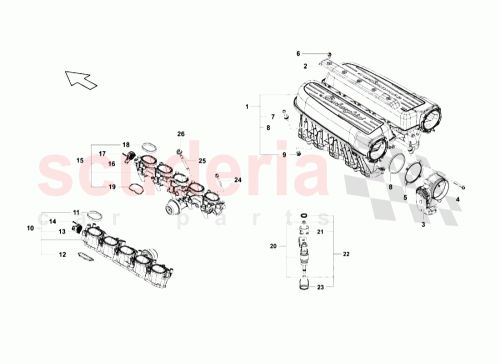 Part Diagram for Lamborghini 07L133109AB