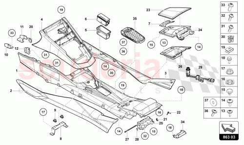 Part Diagram for Lamborghini 470862371A