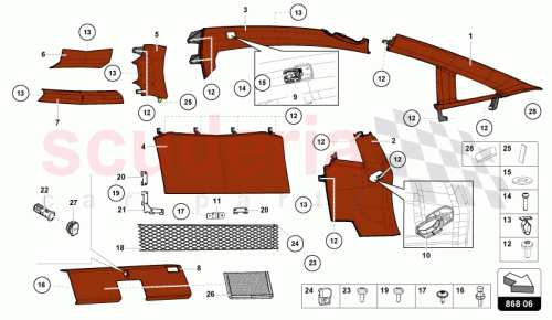 Part Diagram for Lamborghini 476867477M