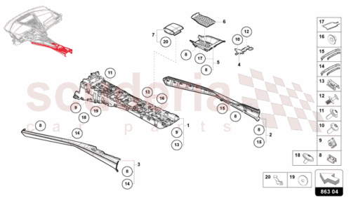 Part Diagram for Lamborghini 47B863244