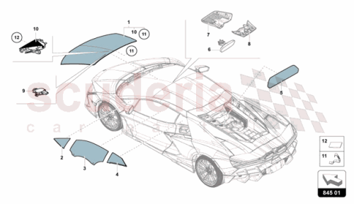 Part Diagram for Lamborghini 47B845202