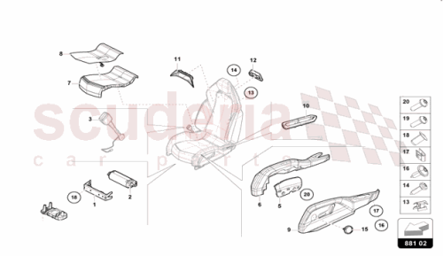 Part Diagram for Lamborghini 47B880477