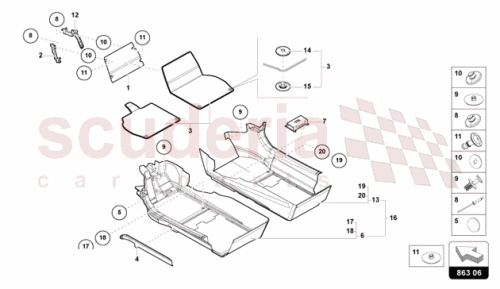 Part Diagram for Lamborghini 47B898367BD28