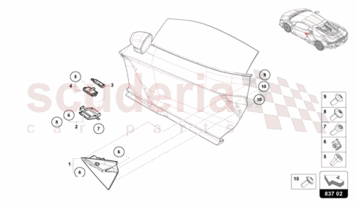 Part Diagram for Lamborghini 47B837164