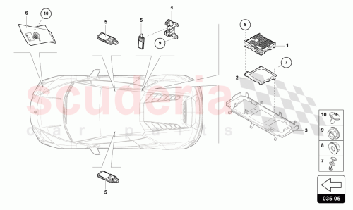 Part Diagram for Lamborghini 4T0035781J
