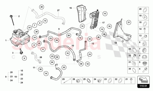 Part Diagram for Lamborghini 4T0117015