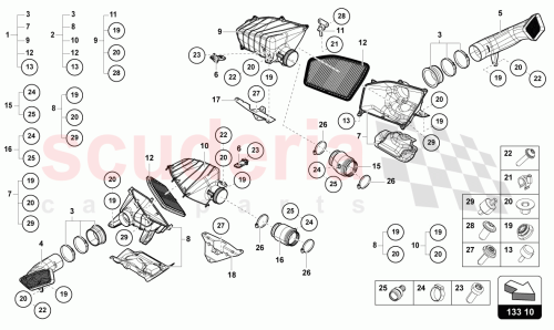 Part Diagram for Lamborghini 4T0133981A