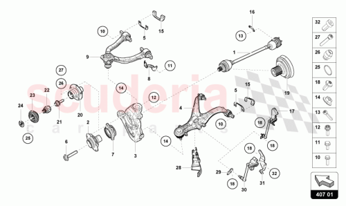 Part Diagram for Lamborghini 4T0407246E
