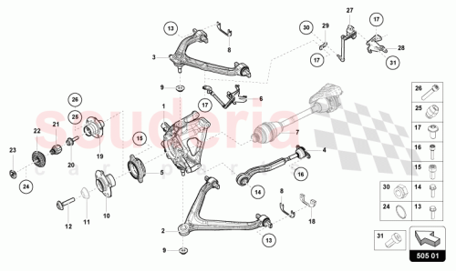 Part Diagram for Lamborghini 4S0505433E